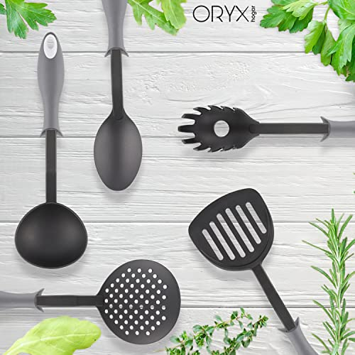 Oryx 5076010 spatule écumoire Cuisine Nylon avec manche antigotas caoutchouté 34,5 X.