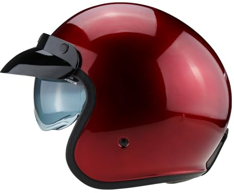 ViPER RSV06 Open Face Motorcycle Helmet With Inner Sun Visor - Road Legal ECE2206 Approved Scooter Motorcycle Crash Jet Motorbike Helmets For Chopper Moped Electric Scooters Bike Helmet Men