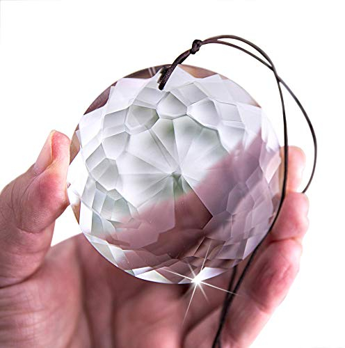Hängende Kristall Suncatcher Kronleuchter Kristalle Prismen Klare Kronleuchter Kristalle Blume des Lebens Prismen Suncatcher Fenster Hängende Ornament Handwerk (75MM)