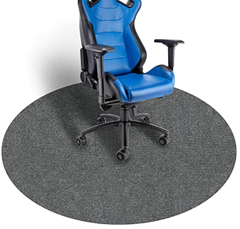 Bodenschutzmatte | Bürostuhl Unterlage | Gaming Bürostuhl Stuhlmatten |120 x 120 cm Rund | Hartboden | Verbesserte Version - Großer Rutschfester Mehrzweck-Stuhlteppich für zu Hause
