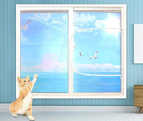 XWanitd Zanzariera anti-zanzara per zanzare, anti-graffio, rete autoadesiva per finestra con rete per gatti, dimensioni fai da te, 100 x 200 cm, cerniera C)