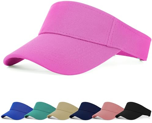 FCHUI Sun Visor Cap - Women Ponytail Baseball Cap for Women and Ladies, Long Peak Thicker Sweatband Adjustable Hat for Golf Cycling Fishing Tennis Running Jogging Visor Hats for Men