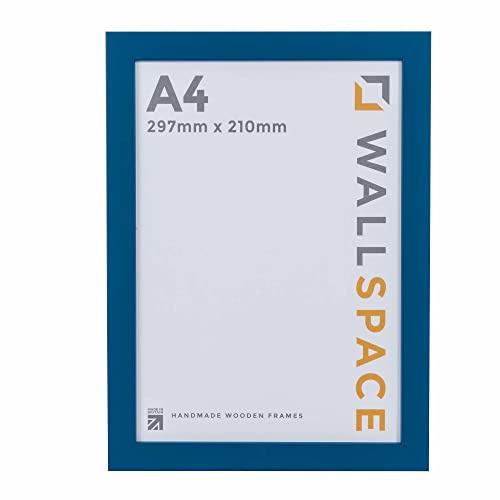 SOLID WOOD Modern Blue A4 Picture Frame - 297 x 210 mm - A4 Blue Frame | 210x297 | Certificate