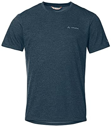 VAUDE Essential T-Shirt für Herren – Schnelltrocknendes & pflegeleichtes Sport Shirt, Atmungsaktives Outdoor T-Shirt mit Rundhals - Dark sea Uni, XL