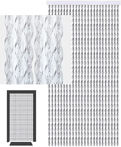 DEFACTO Türvorhang 100 x 230 cm – Faden-Glitzer-Hängevorhang für Türen – Christall PVC-Vorhänge, PVC-Streifen, glitzernder Glanz – hergestellt in Italien - Tokio