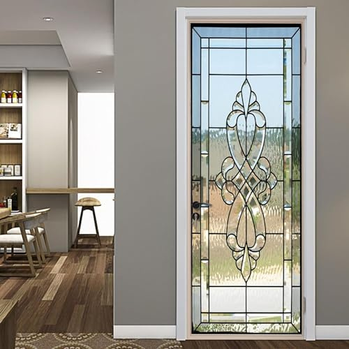 3D-Türkunst, Selbstklebender Türaufkleber, Türposter, Türtapete, Türbild, Türwandaufkleber, Türfoto Grüne Pflanze, Transparentes Glas 77 X 200 Cm Für Wohnzimmer Schlafzimmer Badezimmer Küchen -9F5I6W1