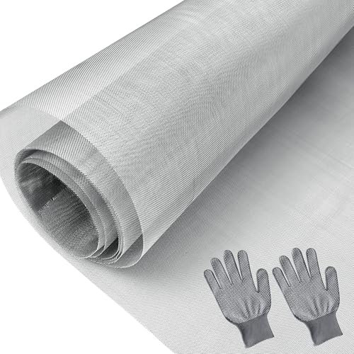 Filet en Acier Inoxydable 304 TINA Métallique 40x200cm Répulsif Anti-Moustiques, Filtre de Ventilation et Sécurité des Fenêtres