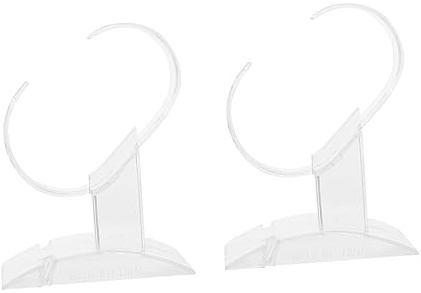 CONGARTENO 2 Stück Acryl Uhrendisplayhalter für Uhren und Handjuwelen | Kristallfuß, Transparente Ausführung, für Vitrine und Zuhause, als 2 Teilen