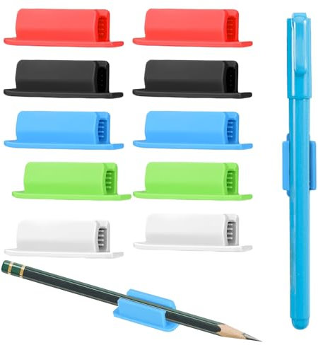 YueJieSelected 8 Stück Silikon Stifthalter Selbstklebend,Robuster Pen Holder,Klemmhalter,Stifte Halter,Selbstklebenden Stifthalter Notizbuch,Stiftehalter Clip,für Schreibtisch Kühlschrank Bulletin