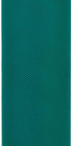 Tüll Stoff Rolle 30cm x 9m - FARBAUSWAHL in 15/30/50/150cm - Feintüll transparent, farbecht & waschbar - Dekostoff für Hochzeit - Tüllstoff zum Basteln von Tütü Kostümen - Petrol 347