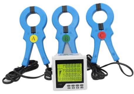 AIRUIXI 100A - 1000A 3 phase kwh panel meter with energy clear function with RS485 communication with clamp sensor multifunction meter(380V 400A)