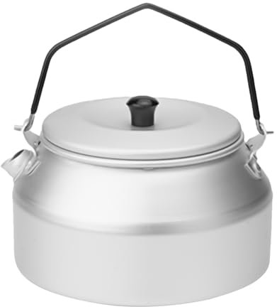 Camp-Wasserkocher für kochendes Wasser, 1 l Aluminiumlegierung, kochendes Wasser, Campingkessel – offenes Feuer, leichter Kochgeschirr-Topf mit Griff für Rucksackreisen, Wandern, Kaffeezubereitung