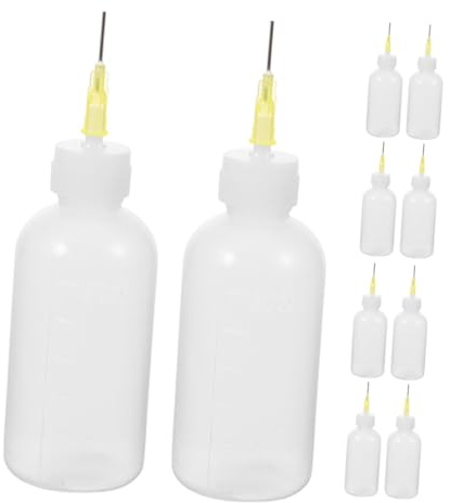 DOITOOL 10 Stück Keramikglasurflasche 50cc Applikatorflasche mit Nadelspitze aus Kunststoff Nadelflaschenspender für Malflaschen für Keramik und Royal Icing Zubehör für Töpferarbeiten