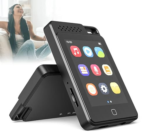 Lecteur MP3 64 Go avec Bluetooth 5.0, Lecteur de Musique Portable HiFi sans Perte - Écran Tactile 2,4, autonomie 13 h | Radio FM, enregistreur Vocal, Livre électronique | Lecteur vidéo MP4,64GB