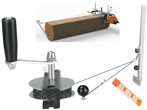 Yidubid Kit De Treuil pour Scie À Chaîne pour Scie À Chaîne, Scie À Chaîne Accessoires pour Scie À Chaîne avec Treuil Et Bras De Levier Système d'ancrage Silver,1