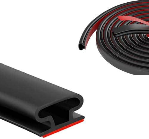 Westspark 6M Black D-Shape Rubber Weather Stripping Door Seal Strip Window Soundproofing Draft Excluder for Door Frame Window Insulation
