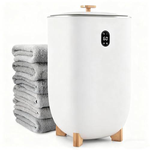 LIFEZEAL Scaldasalviette elettrico da 35 l, scalda asciugamani con modalità a secco e funzione timer, per bagno, accappatoio, coperta e pigiama