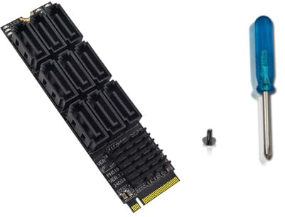 Oxtxuzdm 9-Port PCIe SATA3 6Gbps Storage Controller Card For Server Workstations And RAID Arrays PCIe Storage Expansion