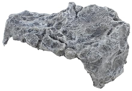 TOBBOMEY Piattaforma in Resina Simulazione Roccia per Rettili e Tartarughe Nascondiglio Acquario Sicuro e Decorativo per Terrario Interno ed Esterno Resistente all Acqua e Anti-scolorimento