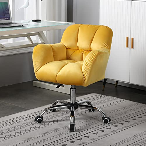 Modern sammet ergonomisk mittrygg snurrstol för hemmakontor justerbar höjd lätt lyxig design