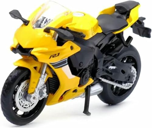 1/18 För Yamaha Yzf-R1 Leksaksmotorcykel Diecast Metallfordonsmodell Racing Samling Gåva(Yellow)