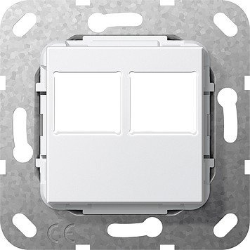 MJ RJ 45 2fach für LexCom Einsatz reinweiß 562903 4010337011798 Gira