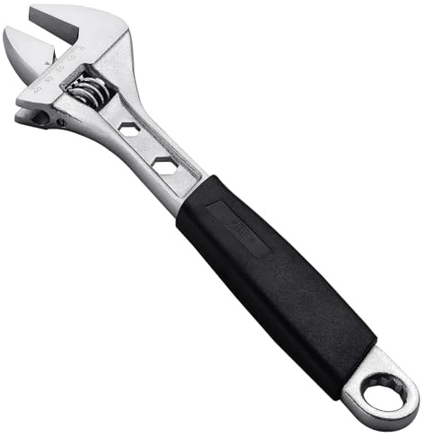 Jetech 300mm verstellbarer Schraubenschlüssel mit Softgrip-Griff - Max. 40mm - Professioneller Schalthebelschlüssel mit breiter Kaliberöffnung