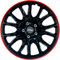 Satz J-Tec Radzierblenden Hero GTR 15-Zoll Schwarz/Rot unrandet