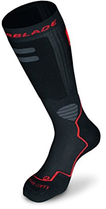 Rollerblade High Performance Sock (Men's), Black/Red, Large Calcetines para Hombre, Negro/Rojo, L