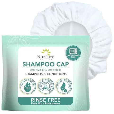 Nurture No Water Rinse Free Shampoo Cap Microwavable Hair Wash Caps 24 Pack