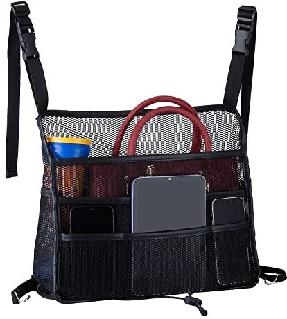eing Car Seat Organizer, Mesh Seat Back Storage Bag, Car Net Pocket Handbag Holder, Automotive Consoles Purse Holder, Barrier of Backseat Pet Kids for Car, Black