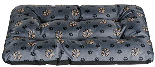 SuperKissen24. Hundebett Hundekissen Hundematratze Tierbett für Kleine, Mittlere und Grosse Hunde - Wasserdicht, Waschbar - Größe XL - Schwarz und Grau - Pfoten