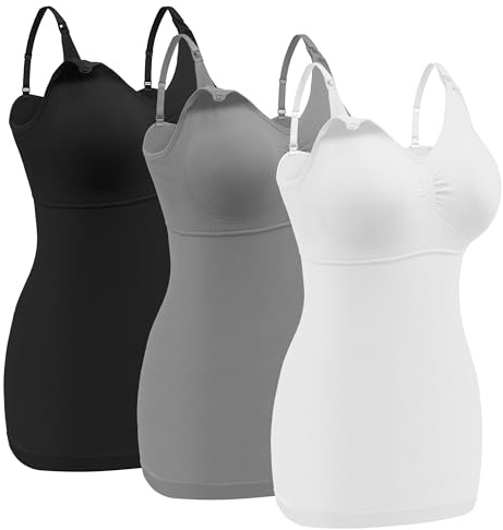 Angelhood Women's Camisole, Black/Grey/White, S
