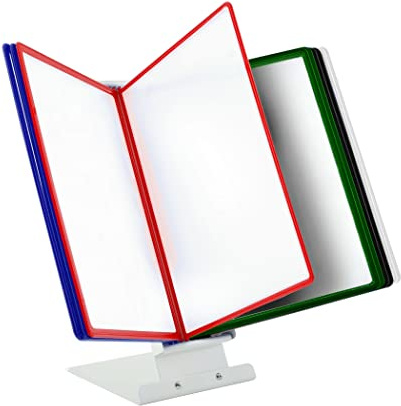 Leviatan Sistema di Tavoli | Supporto da Tavolo | Supporto per Tabelloni + 10 Pannelli Vision | Facile Inserimento dei Documenti | Multicolori
