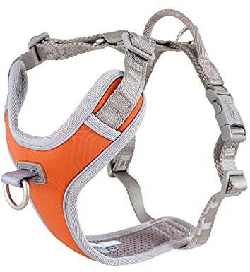Hurtta Venture No-Pull Geschirr für große Hunde, reflektierend, verstellbar, wasserdicht, Buckthorn Orange 80-100 cm