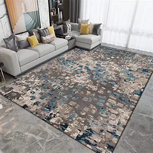 RUGMRZ Teppich Für Küche Webteppich Esszimmer Graublauer Wohnzimmerteppich Esszimmeraccessoires Antifouling waschbarer Terrassenteppich 120X160cm