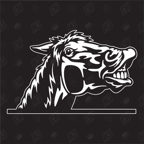 speedwerk-motorwear Pferd Version 4 - Pferde, Aufkleber, Autoaufkleber, Sticker, Reiten, Bauernhof, Reiterhof, Tiere, Farmanimals, Farmtiere, Pferdemotiv, Pferderassen (AUCH MIT Wunschname MÖGLICH)