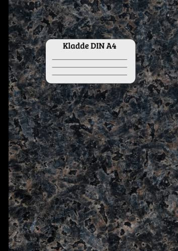 Kladde DIN A4: Notizbuch Din A4 Kariert- Kladde Kariert 5 mm 110 Seiten - Schmierbuch Skizzenbuch Stratze Marmoroptik