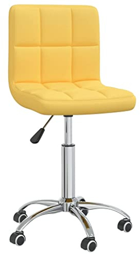 ZQQLVOO Esszimmerstuhl Drehbar Senfgelb Stoff, Bequemer Polsterstuhl, Stuhl Esszimmer, Küchenstuhl, Esszimmer Set, Wohnzimmerstühle, Chairs for Living Room