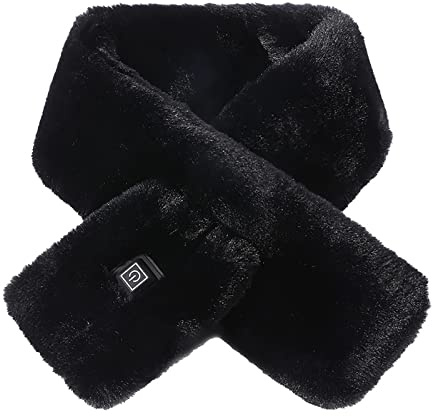 FakeFace Beheizter Schal Mit 3-Stufiger Temperatureinstellung, USB-Heizschal, Elektrischer Nackenwärmer, Beheizbarer Nackenwickel, Heated Scarf, Winterschals für Frauen Und Männer