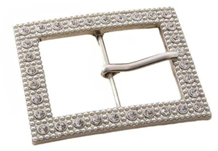 ONURTH Innengröße 40 mm, 1/2/10 Stück, Kristall-Diamant-Quadrat-Gürtelschnalle mit Stift, Metall, verstellbare Taillenschnalle, Schiebeschnalle aus Metall