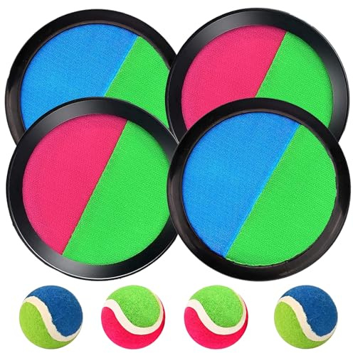 Captura Bolas Raqueta Set, Lanzamiento Pelota Juegos Juguetes Playa Agua Jardin Exterior Interior Piscina Terraza Juegos para Niños Niña Infantiles Adultos 3 4 5 6 7 8 9 10 Años Pascua Regalos