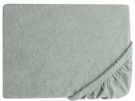 ZOLLNER Liegenbezug - langlebiger Schonbezug in 70x200 cm - waschbar bis 60°C - Baumwollmischung - mit umlaufendem Gummizug - in hellgrau - Oeko Tex® Zertifiziert
