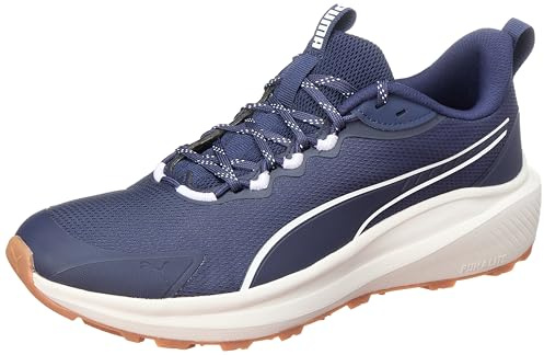 PUMA Unisex Skyrocket Lite Trail Road löparsko, Puma Marinblå fjäder grå, 45 EU