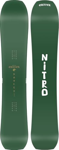 Nitro Snowboards Herren Banker BRD ´25, Freerideboard, Directional, Trüe Camber, All Mountain - Backcountry, Mid-Wide, für Powder und Piste