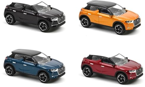 OPO 10 Set di 4 Auto in Miniatura compatibili con Citroën DS3 Crossback Scala 1:64 3 Pollici 7,5 cm Norev - 019712