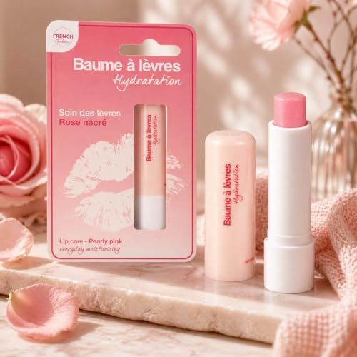 Balsamo per labbra idratazione, rifletto rosa perlato, idratazione intensa ed eleganza naturale, cura per labbra morbide e sottili - Lip Balm brillare naturale, comfort francese alla moda