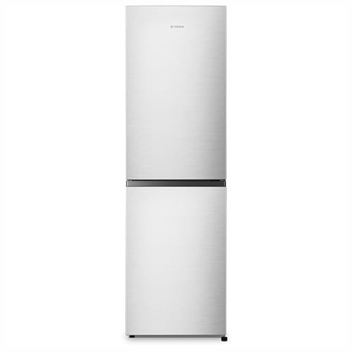 Teknix FFPH1825PX/E 55cm Freestanding 50/50 Fridge Freezer - 256 Litre Capacity - Frost Free - Stainless Steel - E Rated, H182.5 x W55 x D56.2 (cm)