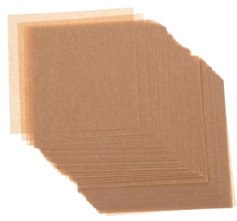 Mikinona Papier Hamburger Antiadhésif 10x10 Cm Naturel 100 Feuilles Papier Cuisson Résistant à L'huile pour Barbecue et Préparation Sandwichs Lot 5 Pièces