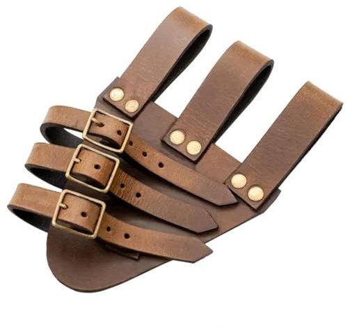 Medieval Belt with Holder - Adjustable Leather Belt for Vikings, Pirate Cosplay - Retro Holster for Men - Perfect Costume Accessory in